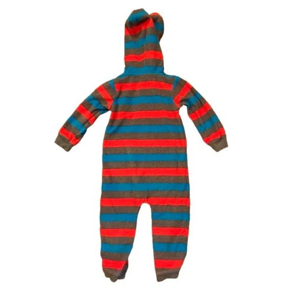 Boy's 24 Month Child of Mine Romper w/ Hood Long Sleeve One-Piece Fleece